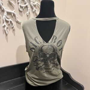 Sick Boy Motorcycles Graphic Tank – Olive Green – Bella + Canvas – Size M